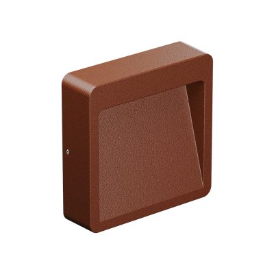 Wandeinbauleuchte 1002 PIXEL (AR) 9W 2700K Corten asymmetrisch breitstrahlend on/off