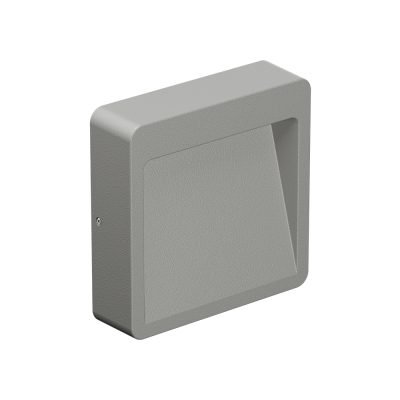 Wandeinbauleuchte 1002 PIXEL (AR) 9W 4000K Grau asymmetrisch breitstrahlend on/off