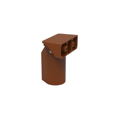 Pfahlbefestigung für Pfahldurchmesser 76 mm Farbe Corten.