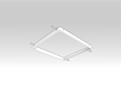 Einbaurahmen 320x620 mm für Unterputzmontage in Gipskarton für Bürodeckenleuchten.