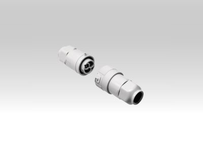 Wasserdichter Steckverbinder IP66 für 2P+E-Verbindung (16A - 400V).