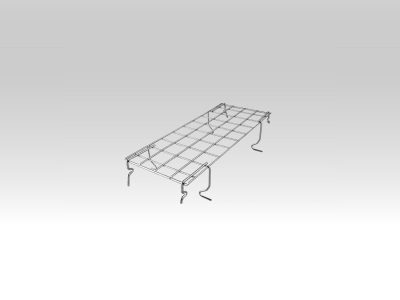 Schutzgitter 280 x 160 mm aus verchromtem Stahl.