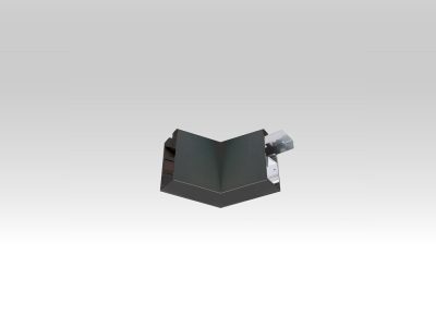 Blindwinkelverbinder schwarz lackiert.
