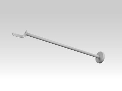 Wandhalter für verputzte Wand silberfarben.