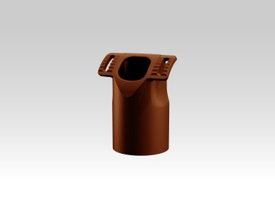 Pfostenanschluss für Pfosten Durchmesser 60-76mm Farbe Corten.