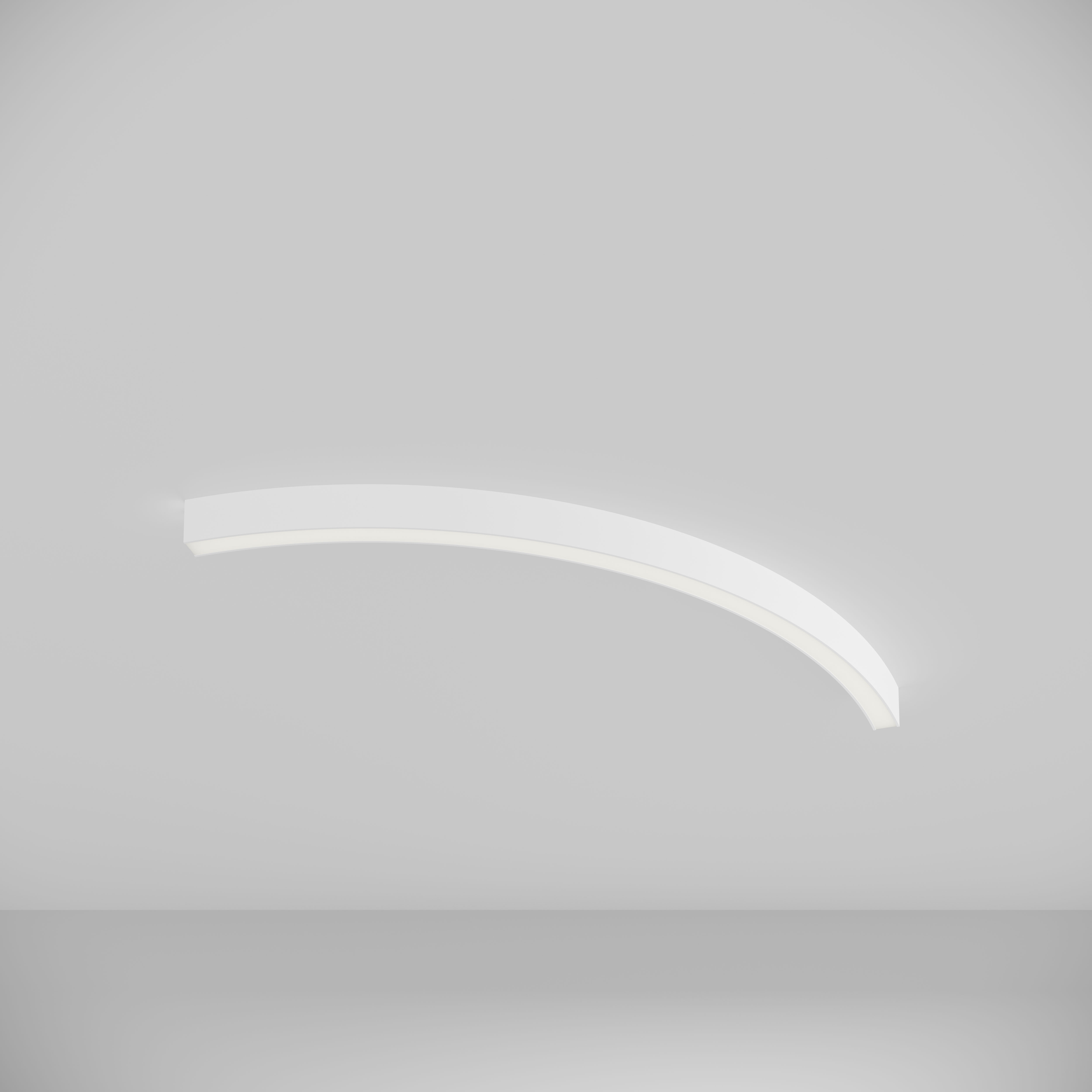 FLINE 50 Anbauleuchte | 90°, R 985 mm | direkt | 2700-6500K | opal | CRI> 90 | DALI | Basic | weiß