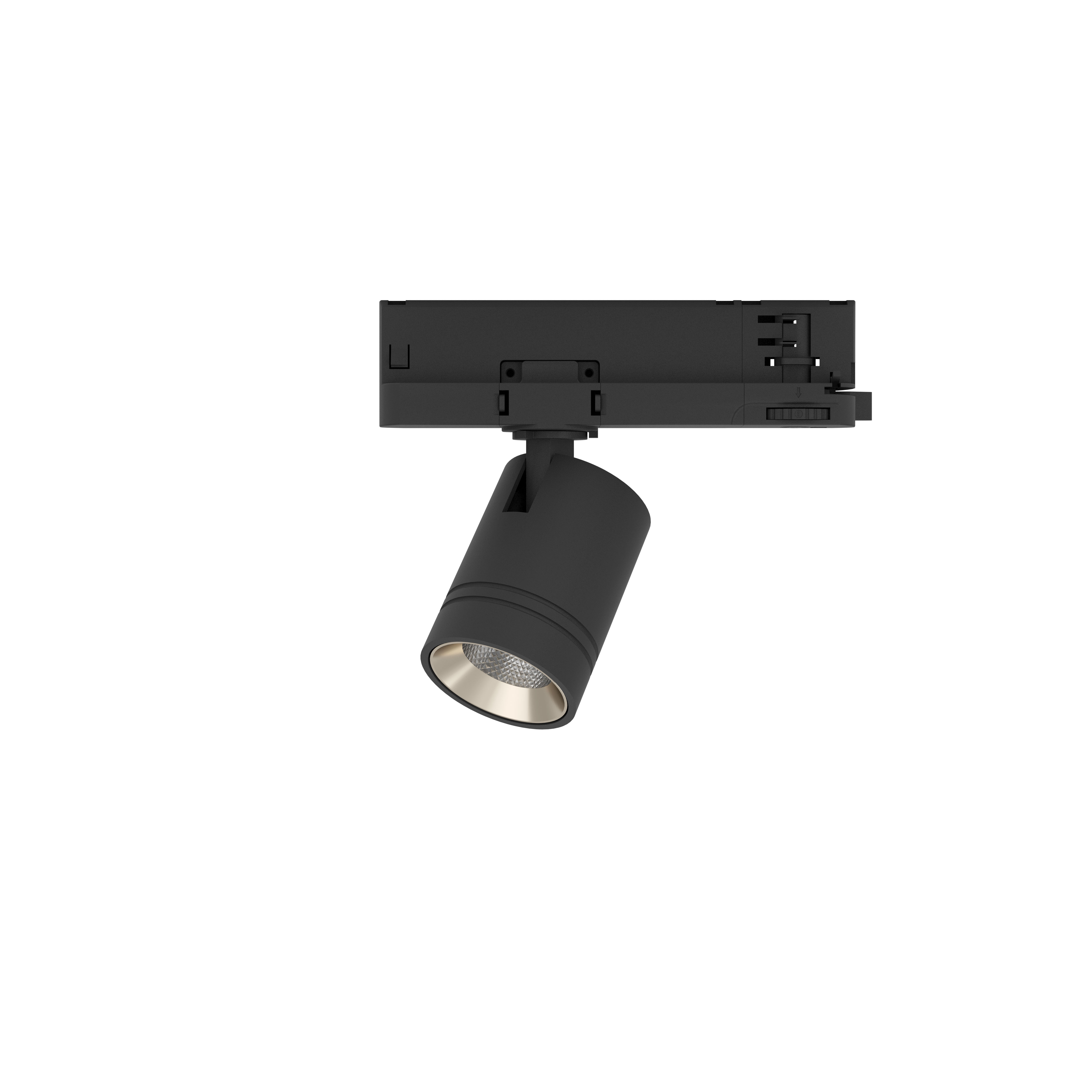 3-Phasen Schienen Strahler LIVAS XS, 55°, 1068 Lumen, 3000K, CRI> 90, on/off, Gehäuse schwarz, Ring bronze hochglanz, Basic