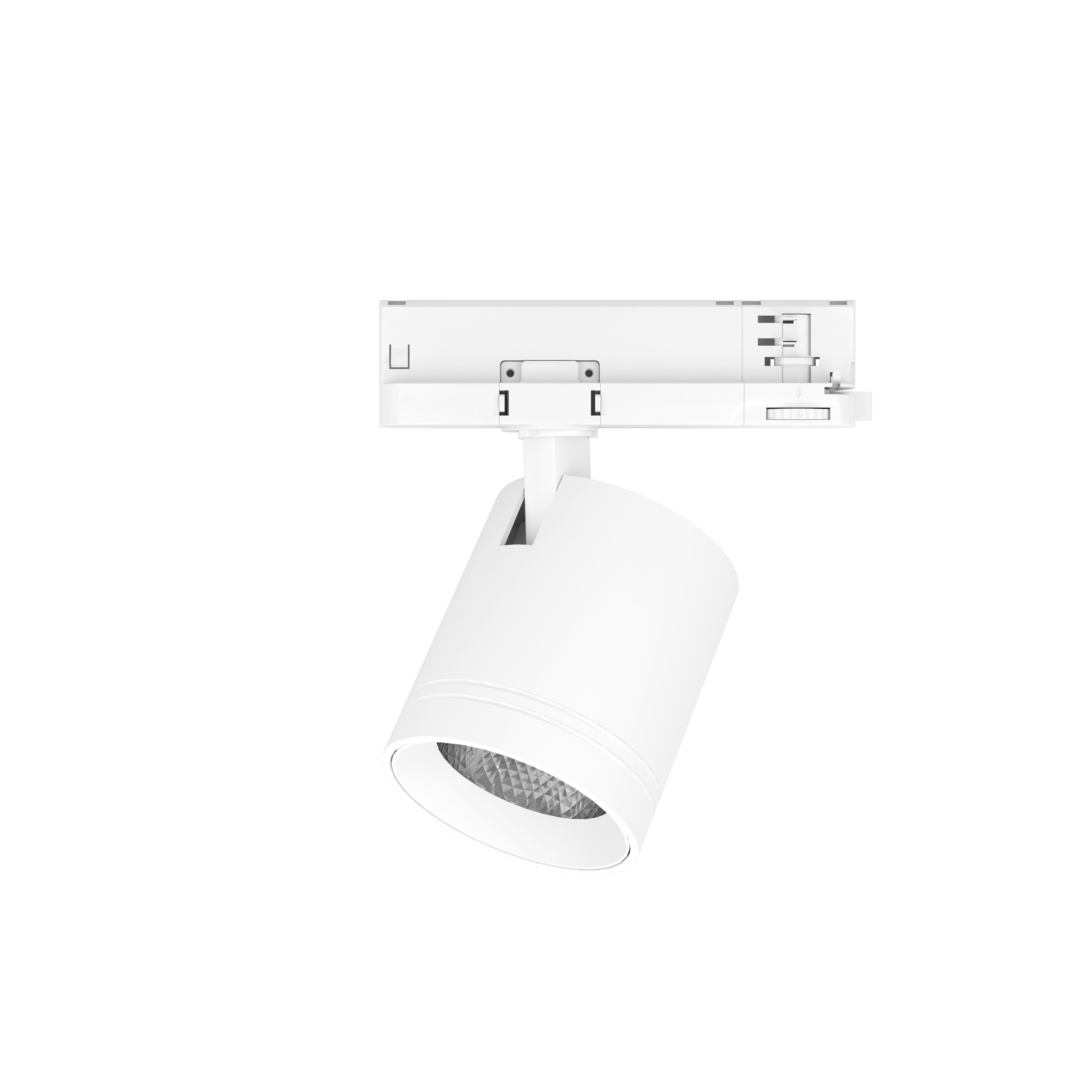 3-Phasen Schienen Strahler LIVAS M, 55°, 2741 Lumen, 3000K, CRI> 90, on/off, Gehäuse weiß, Ring weiß matt, Performance