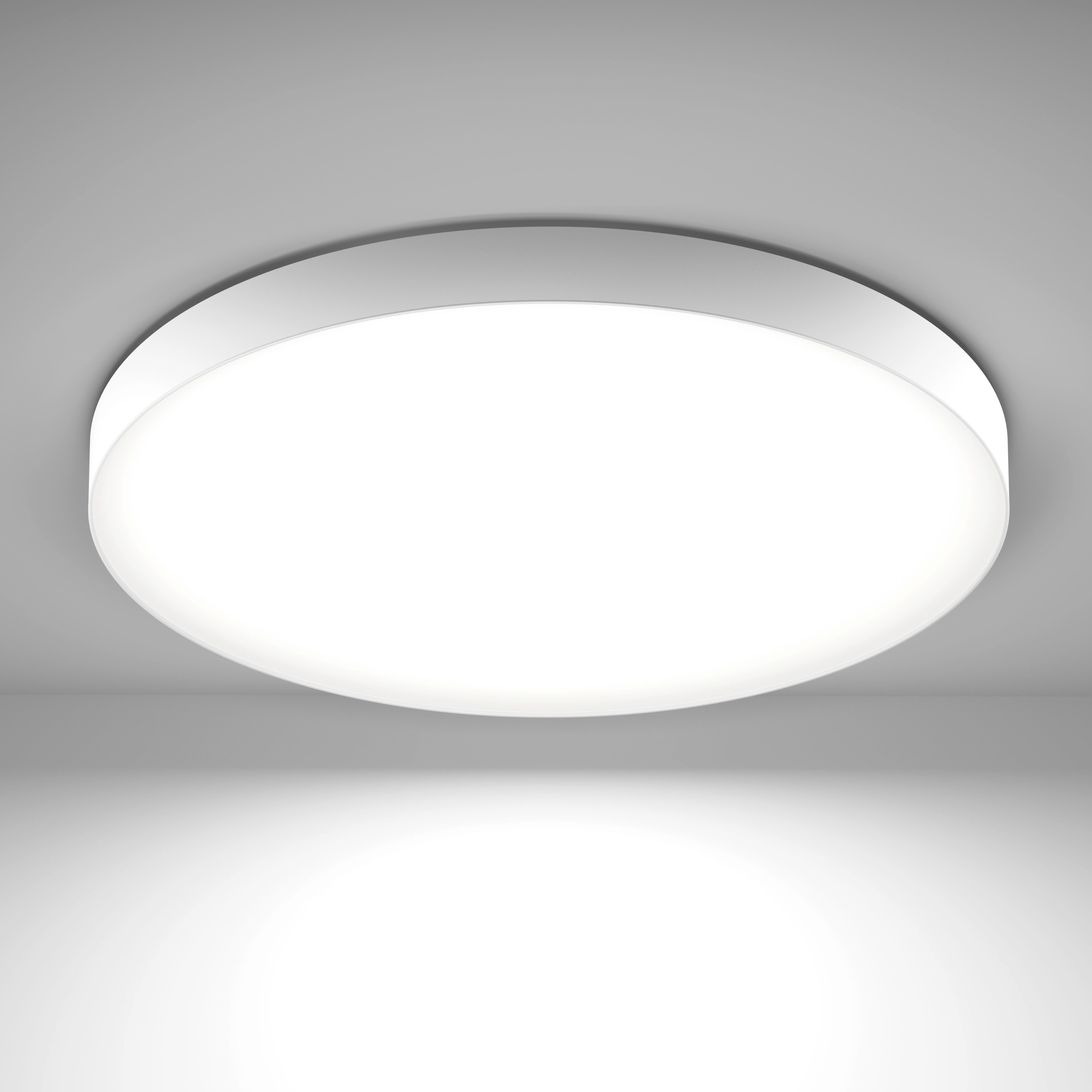 RONDO 90 Anbauleuchte, d950, direkt, 3000K, opal, CRI> 80, Efficiency , weiß, Dekorring weiß