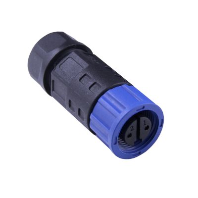 Wasserdichter Stecker Female, IP68, 48V, 10A, 2-polig, schraubgesichert, Outdoor