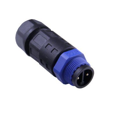 Wasserdichter Stecker Male, IP68, 48V, 10A, 2-polig, schraubgesichert, Outdoor