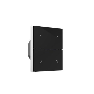 CASAMBI Wandschalter 230V. 4-fach. Glas. inkl. Relais (1.3A). schwarz
