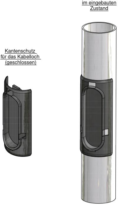Lichtmast Kantenschutz geschlossen