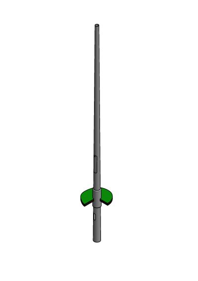 Lichtmast gerade konisch (EN40) Stahlmanschette LPH 9m - Zopf 76mm - t 3.5mm