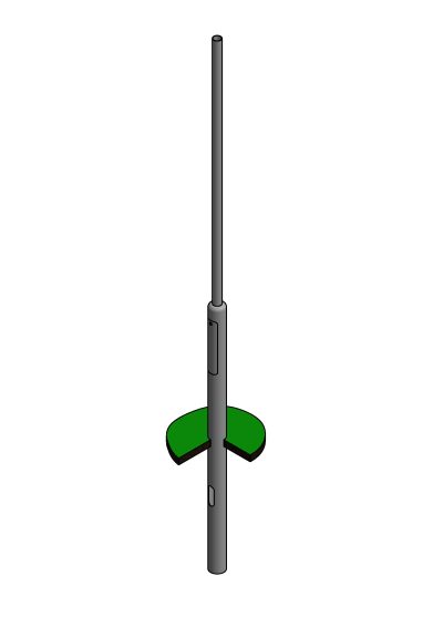 Lichtmast gerade abgesetzt (EN40) LPH 7m - Zopf 76mm - t mm