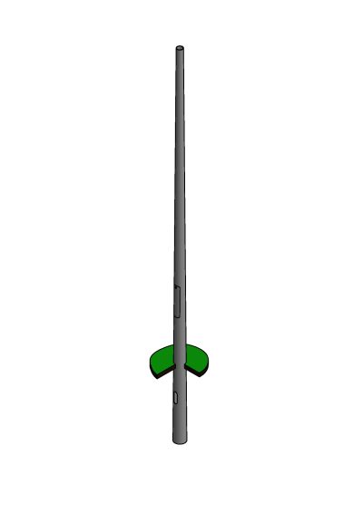 Lichtmast gerade konisch (EN40) LPH 8m - Zopf 76mm - t 3mm