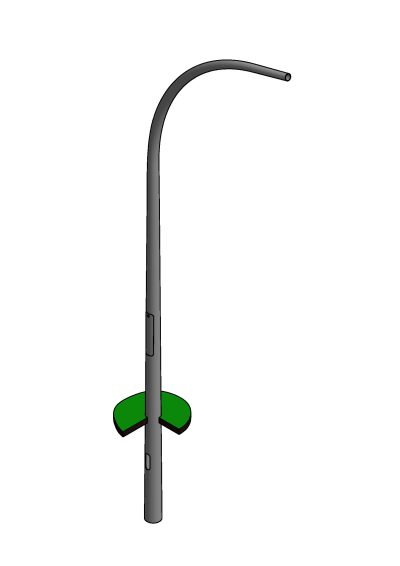 Lichtmast Peitsche konisch (EN40) LPH 9.2m - Zopf 60mm - t 4mm
