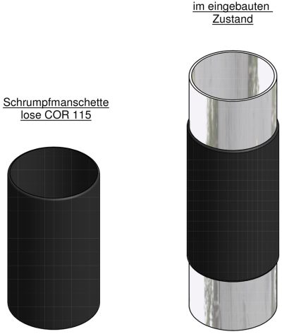 Lichtmast Schrumpfmanschette COR-115 / 110-130 mm
