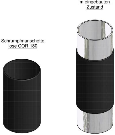 Lichtmast Schrumpfmanschette COR-180 / 170-190 mm
