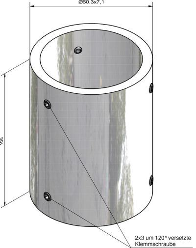 Lichtmast Übersteckerweiterung 42/60 Stahl