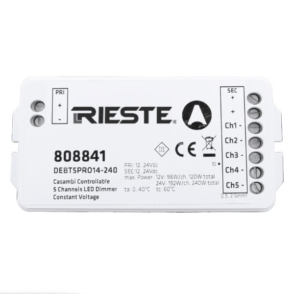 CASAMBI PWM Dimmer - 5 Kanal. 240W - 4A. 12 - 24V DC. IP20 - Bild 1