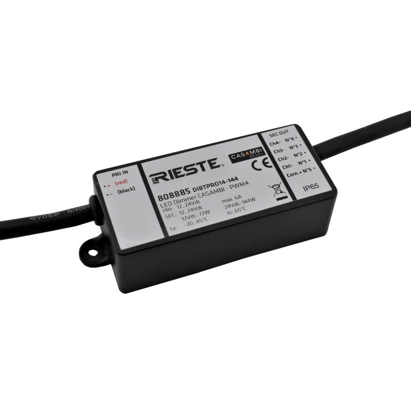 CASAMBI PWM Dimmer - 4 Kanal (CBU-PWM4). 144W - 6A. 12 - 24V DC. IP65 - Bild 1
