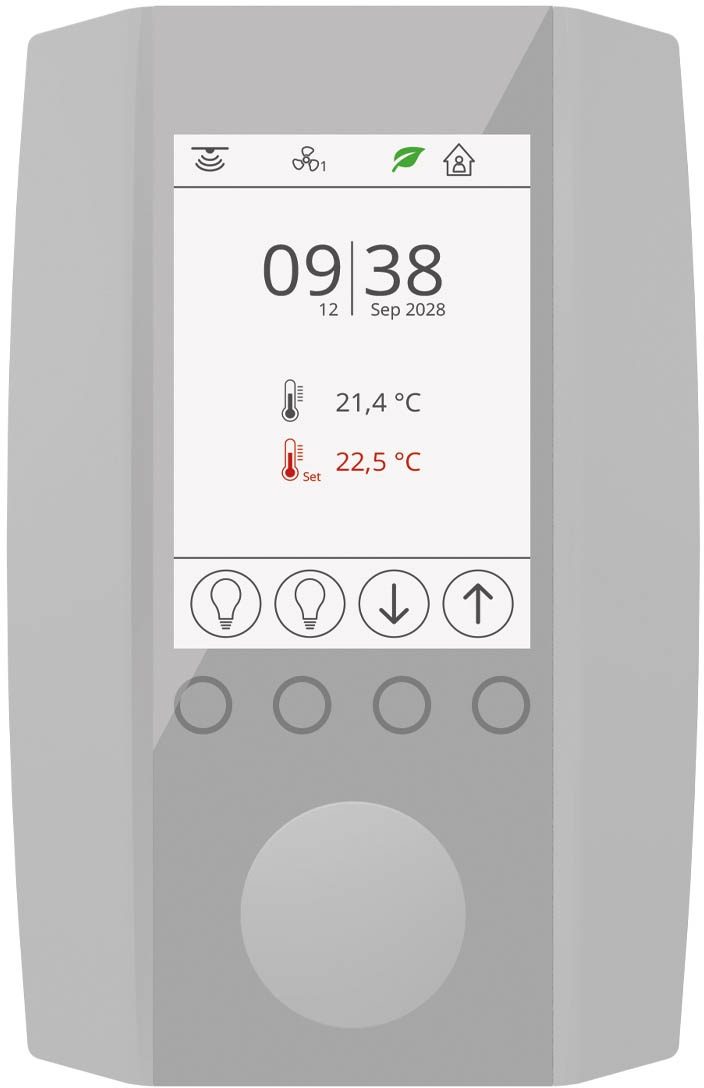 CASAMBI Touchpanel ARCA ECO, Szenen und Gruppen mit Drehknopf, Aluminium