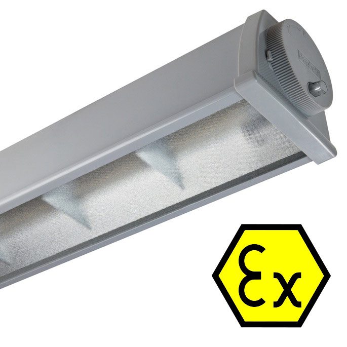 EX Leuchte | Stahlblech Microprisma | Zone 2/22 |74W | 9900lm | 4000K | IP66