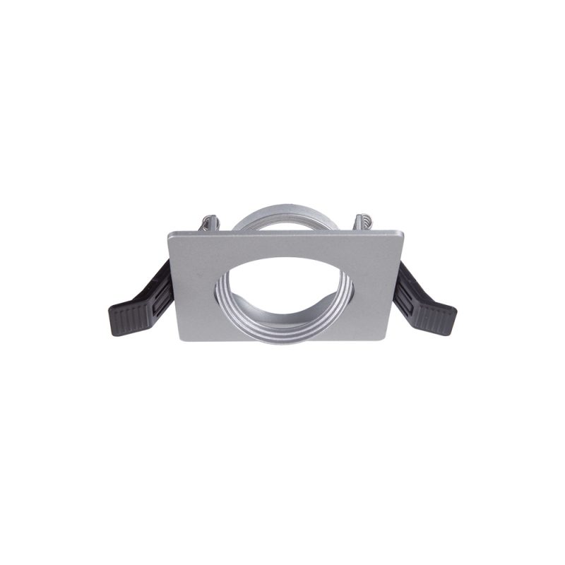 ZK Einbauspot eckig IP20 silber, quadrato-grigio - Bild 1
