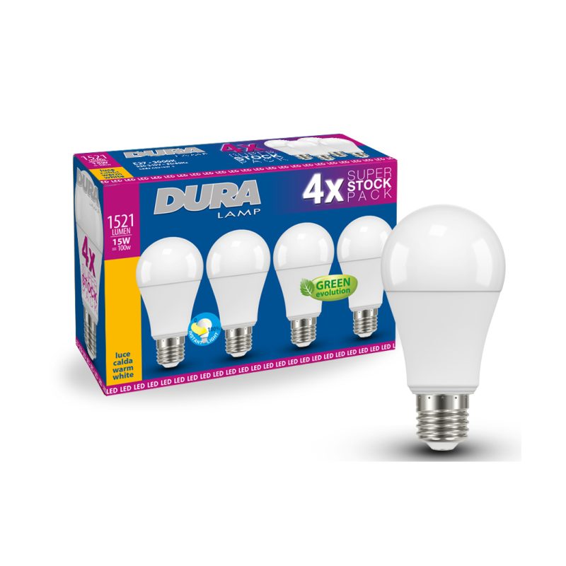 4er-PACK A60 - 13,5W, 3000K, 1521lm, 220-240V, E27 - Bild 1