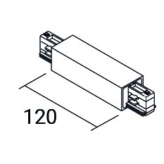 Stromschienenstrahler DREHSTROM STROMSCHIENE Schwarz 210mm - Bild 1