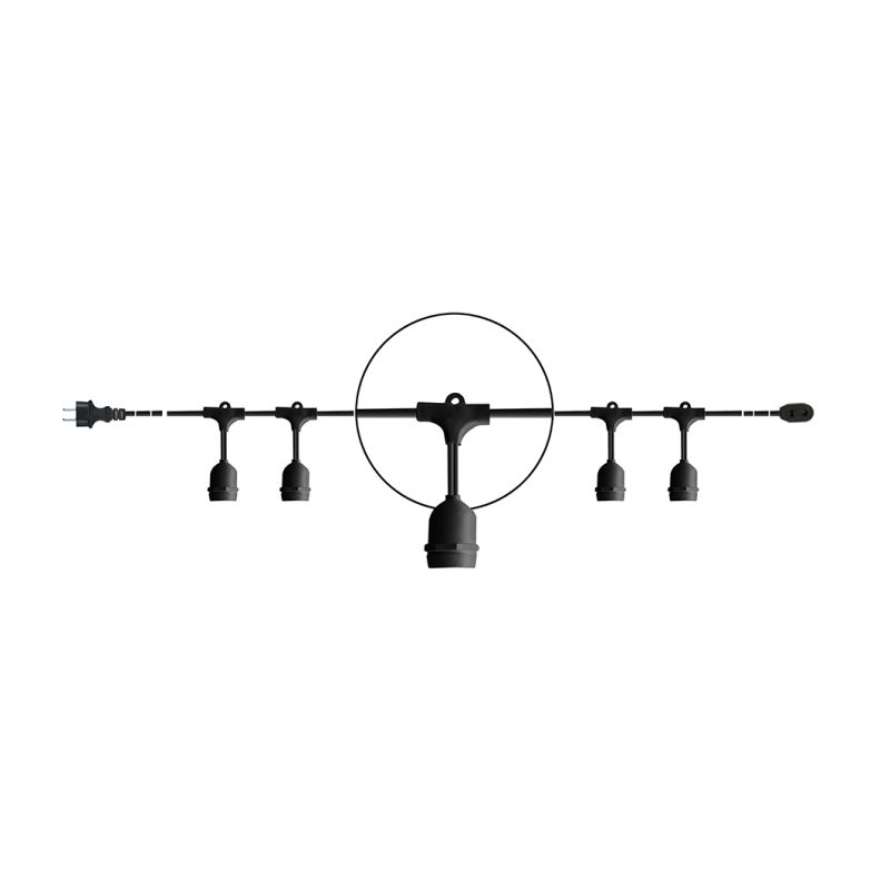Leuchte CATENARIA 24 LAMPENHÄLTER E26 Schwarz IP44 - Bild 1