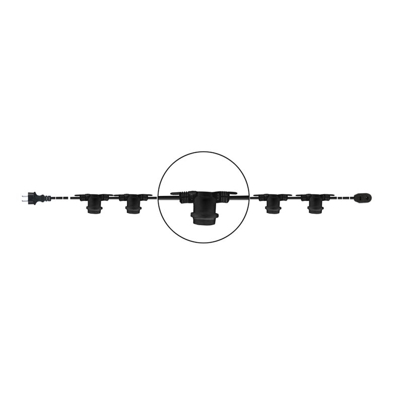 Leuchte CATENARIA 24 LAMPENHÄLTER E26 Schwarz IP44 16000mm - Bild 1