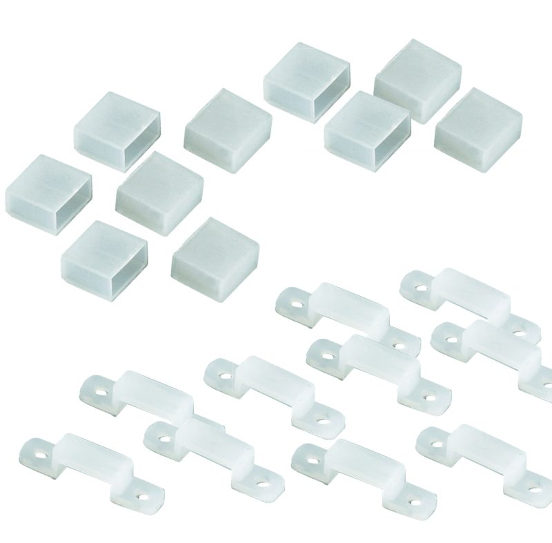 DURASTRIP SELECT IP65, Zubehör, Verbindungskit, 10 Endkappen + 10 Clips + Silikon - Bild 1