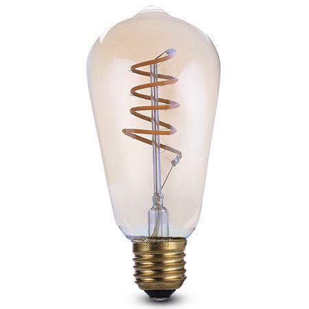 LED-Lampe DECO LED TECNO VINTAGE AMBER E27 4W 200lm 1800K 320° Ø65 - Bild 1