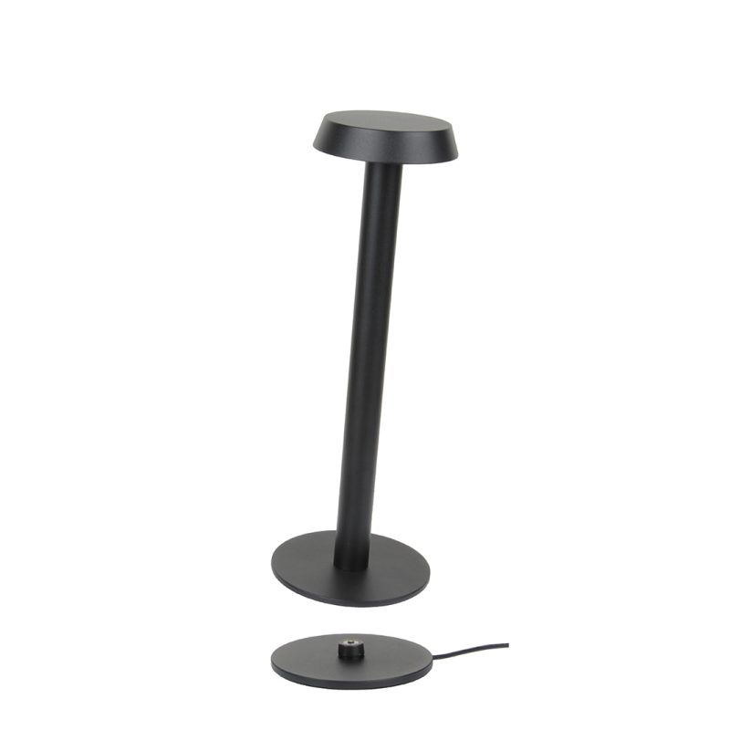 MARAMA Akku-Tischleuchte+Ladestation - 2W, 1800-4000K, 100lm, DIM, schwarz - Bild 1