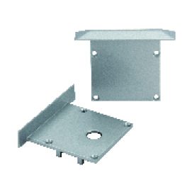LED Profil P08D, Endkappen 6 StÃ¼ck, 3 mit Bohrung - 3 ohne, Silber, PC - Bild 1
