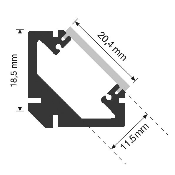 Zubehör WINKELPROFIL: PRAN 2000mm - Bild 1