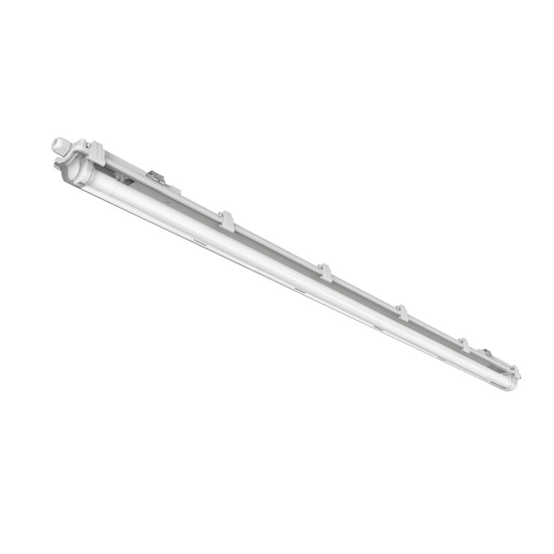 LED-Feuchtraumleuchte DAMP PROOF IP65 KOMPLETT MIT 1 LED RÖHRE 18W 1760lm 3000K 1.3m - Bild 1