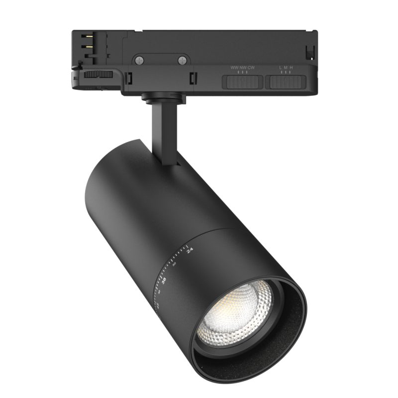 Stromschienenstrahler ALL IN ONE TRACK LIGHT 10W 90013001800lm 270030004000K 2460° Eurostandard IP20 Schwarz - Bild 1