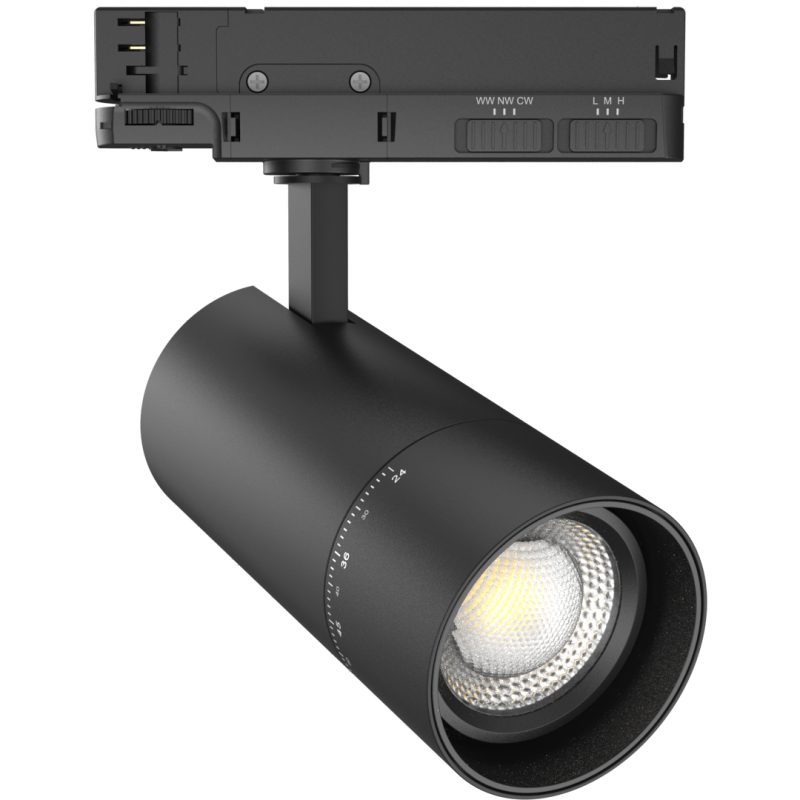 Stromschienenstrahler ALL IN ONE TRACK LIGHT 25W 225027003150lm 270030004000K 2460° Eurostandard IP20 Schwarz - Bild 1