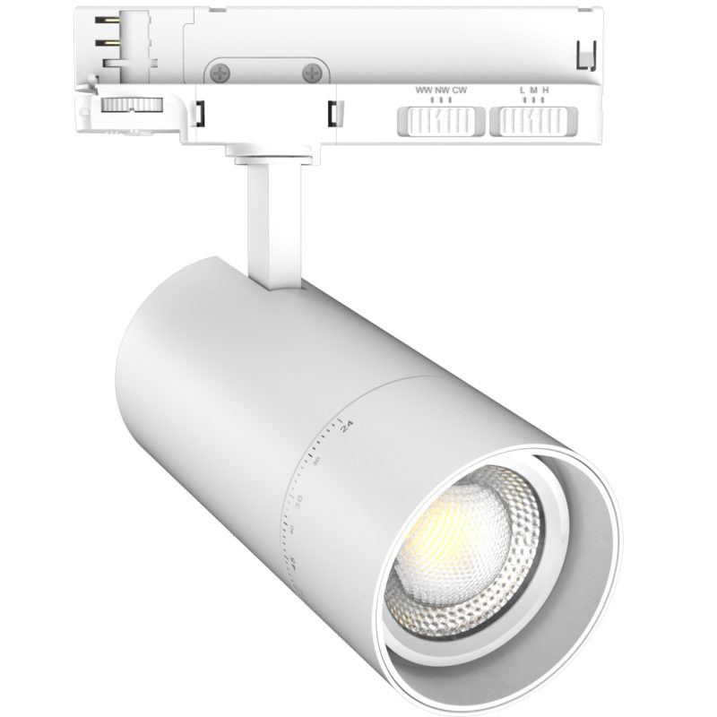 Stromschienenstrahler ALL IN ONE TRACK LIGHT 25W 225027003150lm 270030004000K 2460° Eurostandard IP20 Weiß - Bild 1