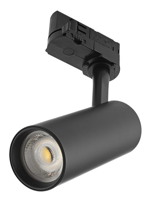 DURA BEAM 3 Phasen Strahler - 20W, 3000K, 1700lm, 36°, Ra90, ø60mm, 220-240V, schwarz - Bild 1