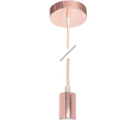 LED-Lampe AUFHÄNGEKABEL E27 Kupfer rosé - Bild 1