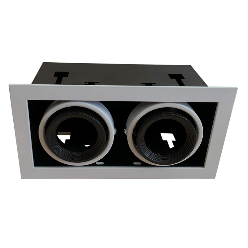 Leuchte DURABLE VERSENKTE EINSTELLBARE OPTIK Silbergrau GU10 IP20 107mm - Bild 1