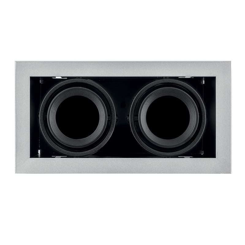 Leuchte DURABLE VERSENKTE EINSTELLBARE OPTIK Silbergrau/Schwarz GU10 IP20 107mm - Bild 1
