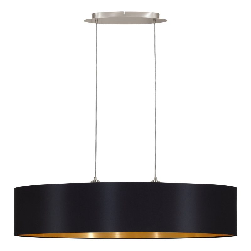 EGLO HL/2 L-1000 NICKEL-M/SCHWARZ MASERLO - Bild 1