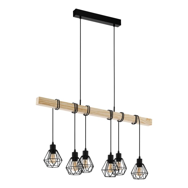 EGLO HL/6 SCHWARZ/EICHE-OPTIK TOWNSHEND 5 - Bild 1