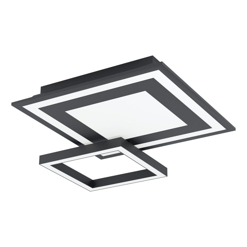 Eglo Leuchten SAVATARILA-Z Deckenleuchte LED Schwarz. 8-flammig. Farbwechsler - Bild 1