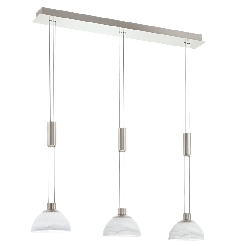 Eglo MONTEFIO Pendelleuchte LED Nickel-Matt. 3-flammig